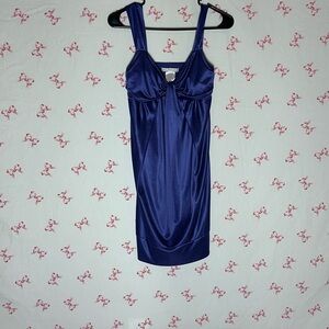 Wishes Wishes Wishes Deep Blue Satin Chemise